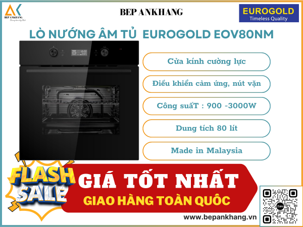 Lò nướng âm tủ Eurogold EOV80NM - Made in Malaysia